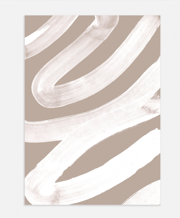 White Paths Poster 30x40cm