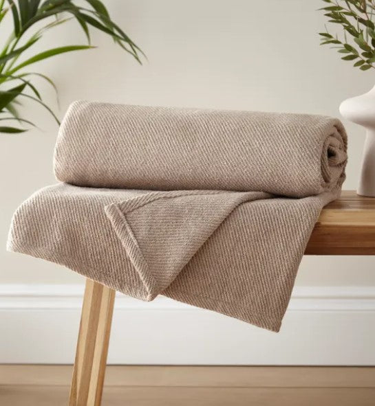 Ashley 130cm x 180cm Throw, Chateau Grey