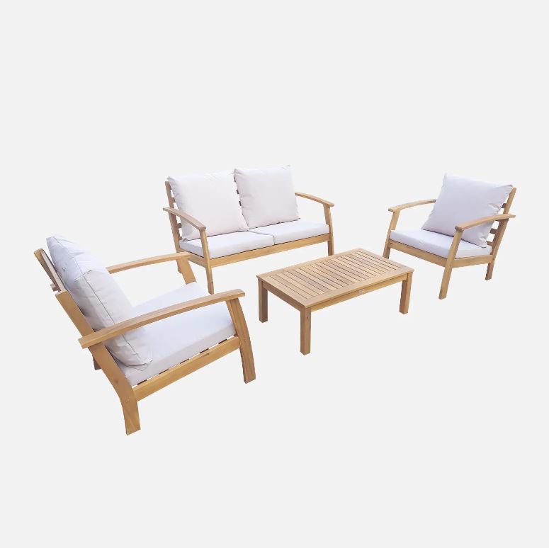 Ushuaia 4-seater wooden garden sofa set