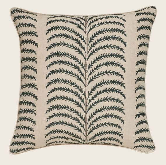 Areca Cushion Cover - Midnight Green 56x56cm