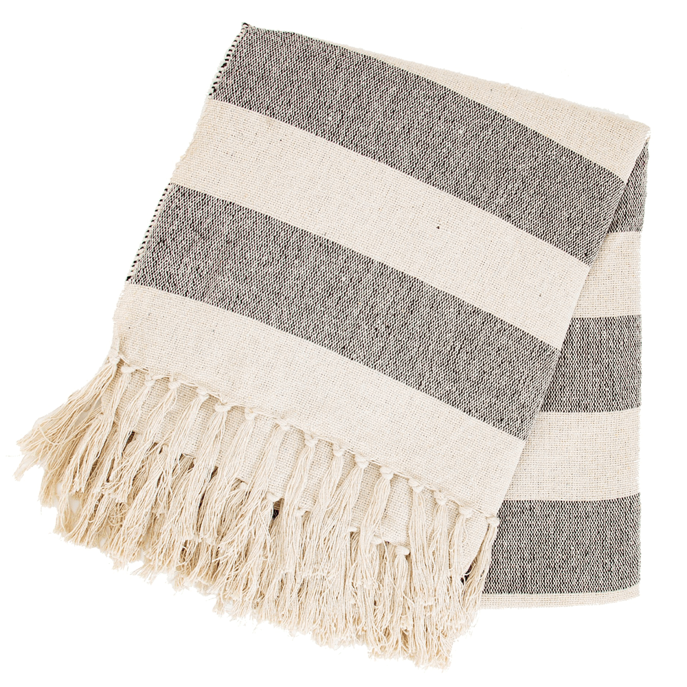 Sass & Belle Scandi Boho Stripe Blanket Throw