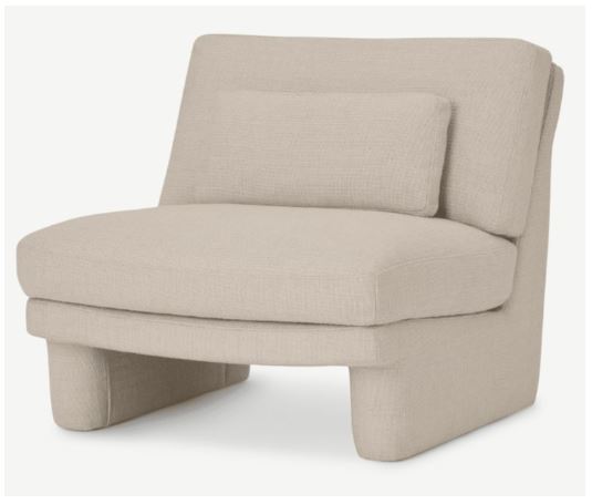 Ciara Accent Armchair, Oat Weave, 89x75x71cm