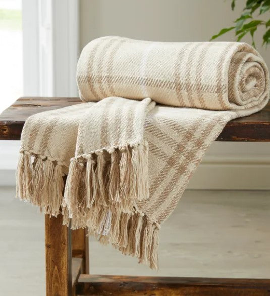 Countryman Check Throw 130x180cm, Natural