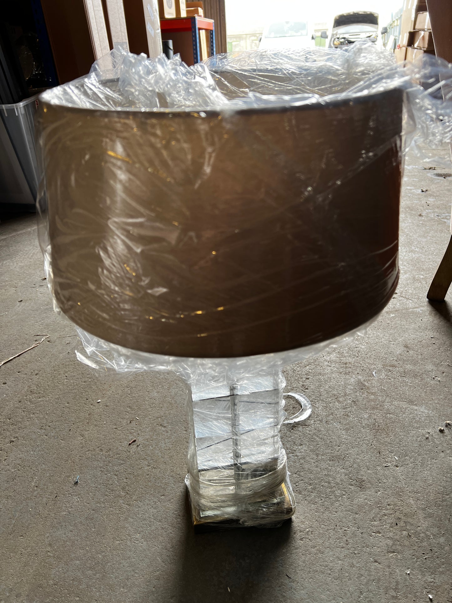 Stacked Crystal Block Table Lamp