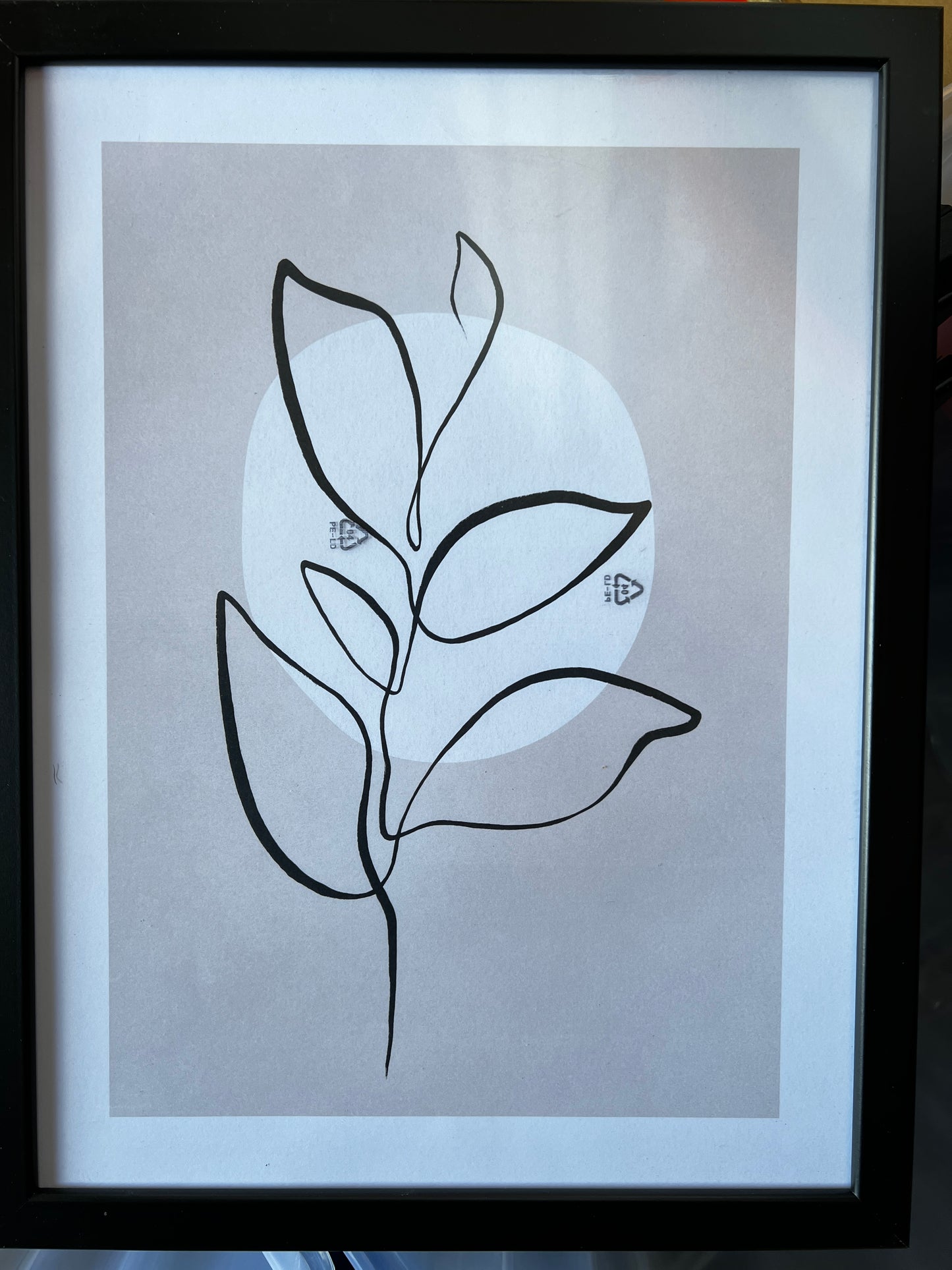 Botanical Lines No2 Canvas, 30 x 40cm, framed