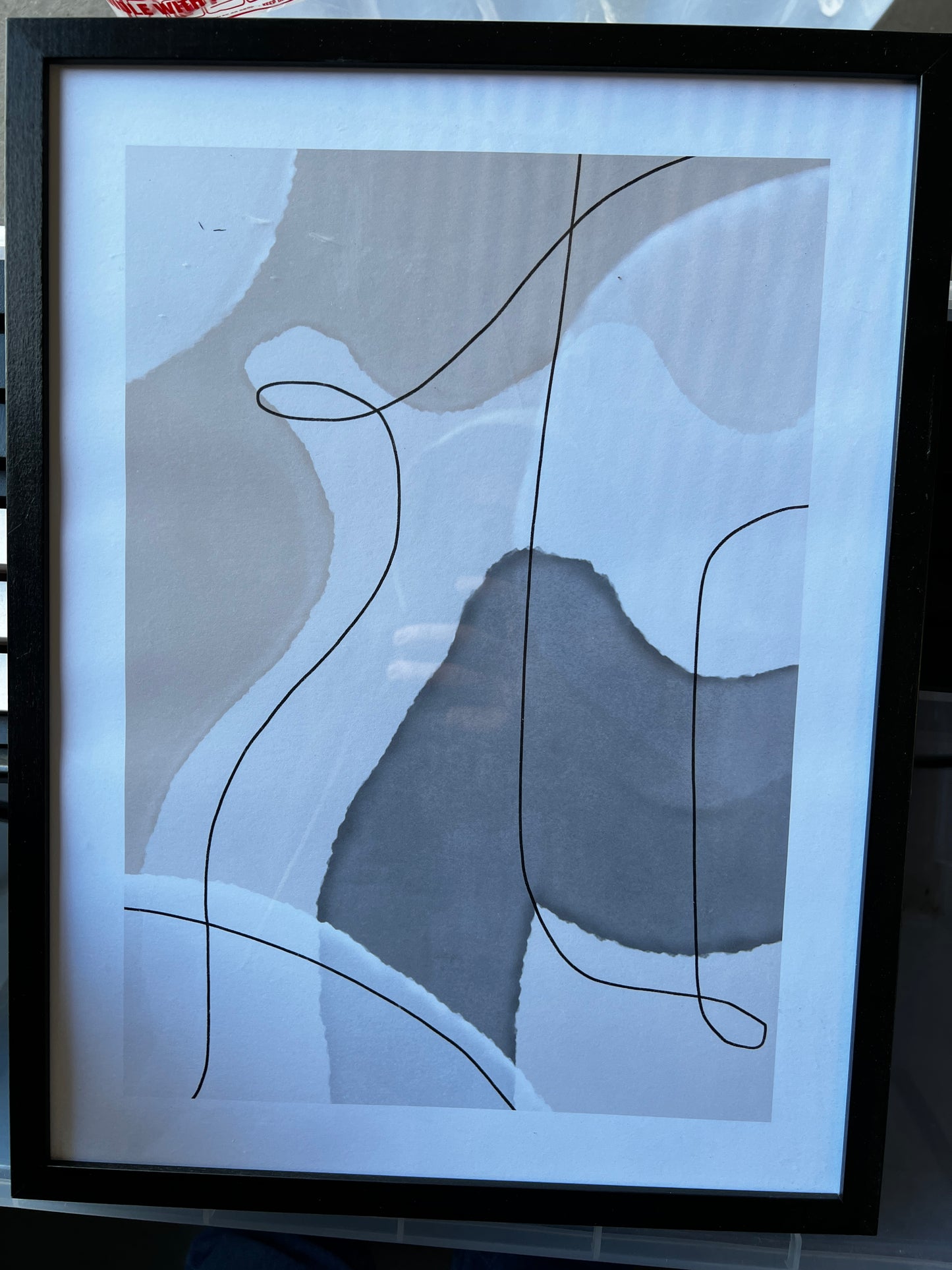 Shapes and Lines No2 Poster, 30 x 40cm, framed