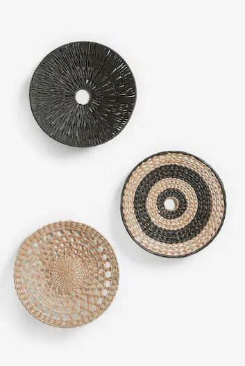 Set of 3 Woven Bowls Wall Art