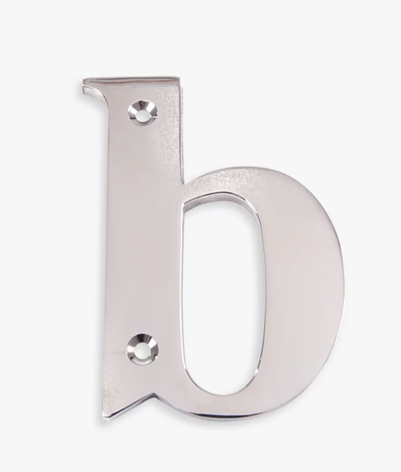 The House Nameplate Company 10cm Chrome Letter b