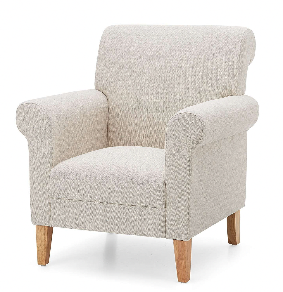 Valencia Herringbone Armchair, Cream