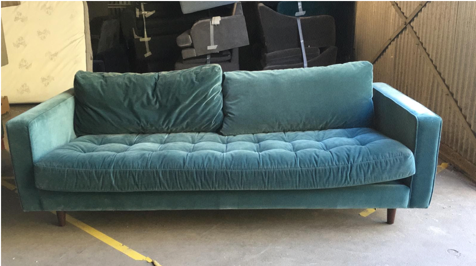 Teal 3 Seater Sofa, 97x225x70cm