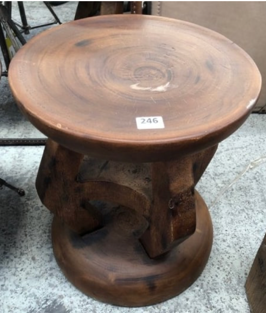 TRIBAL CHEVRON ROUND SIDE TABLE, 40cm