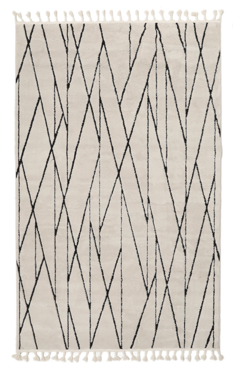 Kenitra - Cream / Black 240cm x 340cm
