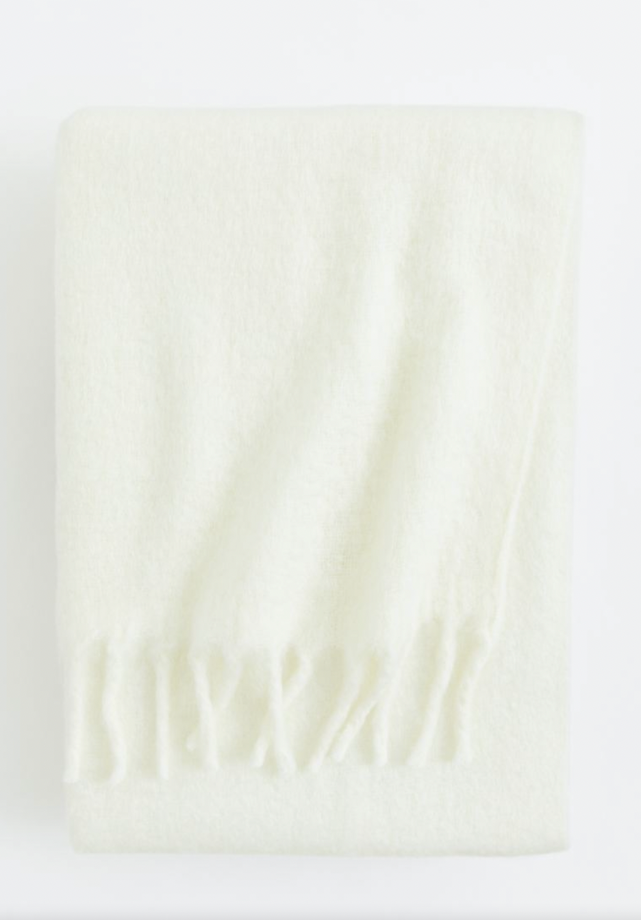 Wool-blend blanket, White 130x170cm