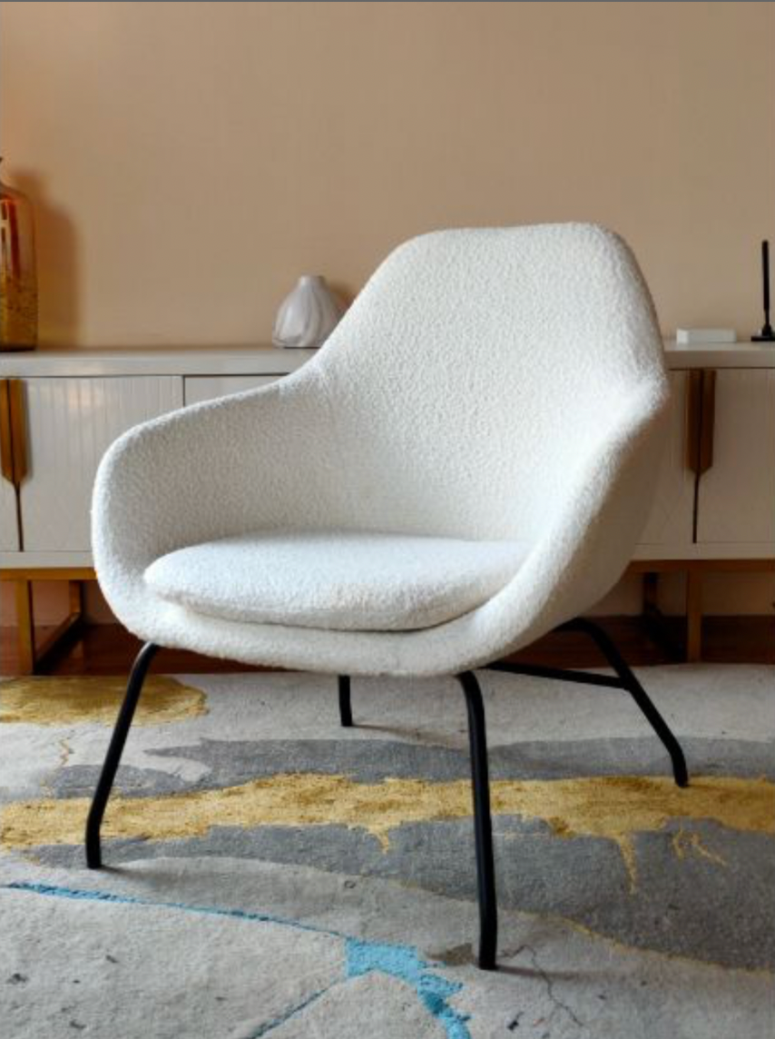 Moby Accent Chair - Ivory, 72x73x83.5cm