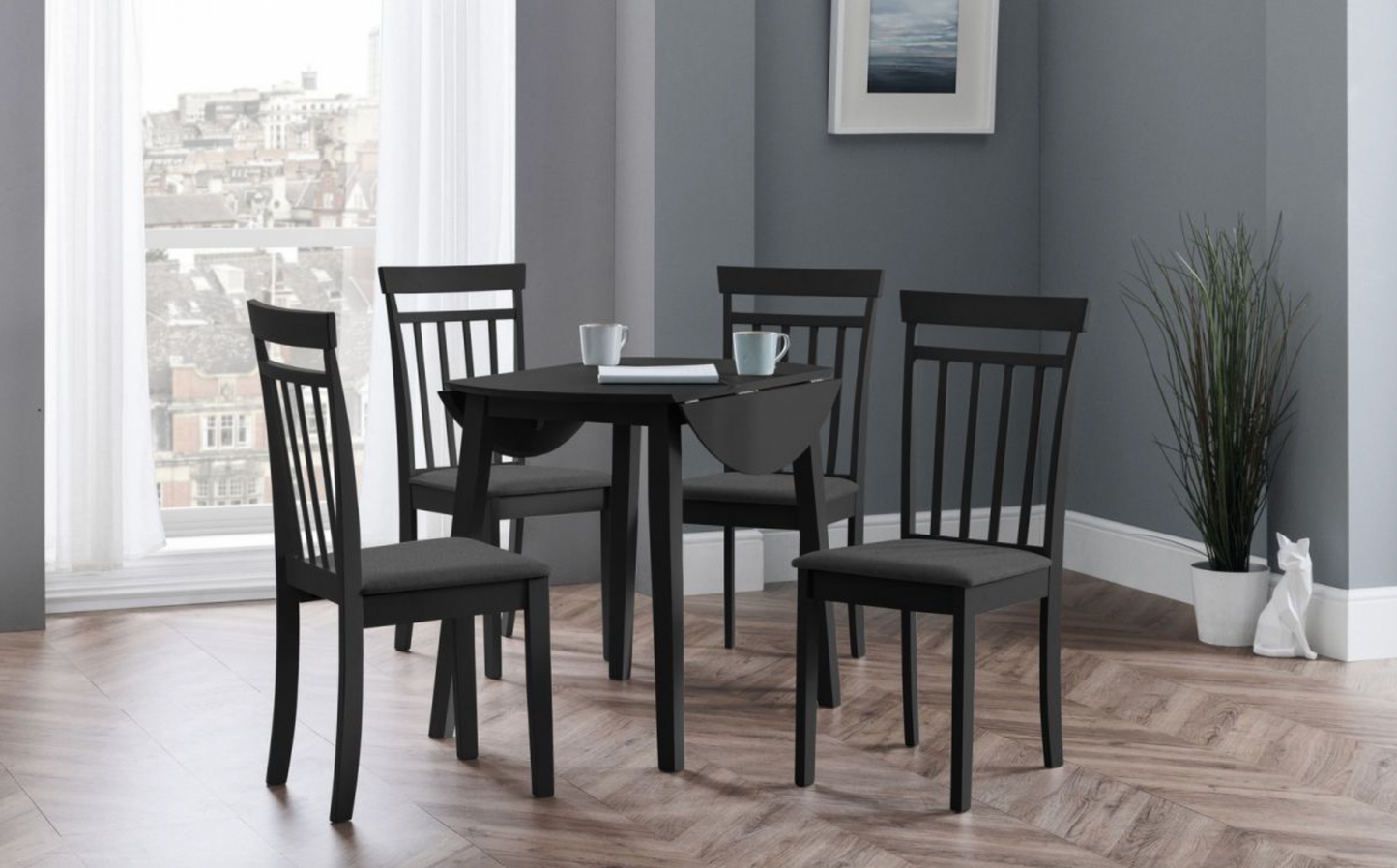 Coast Dining Table - Black, 90x90x76cm