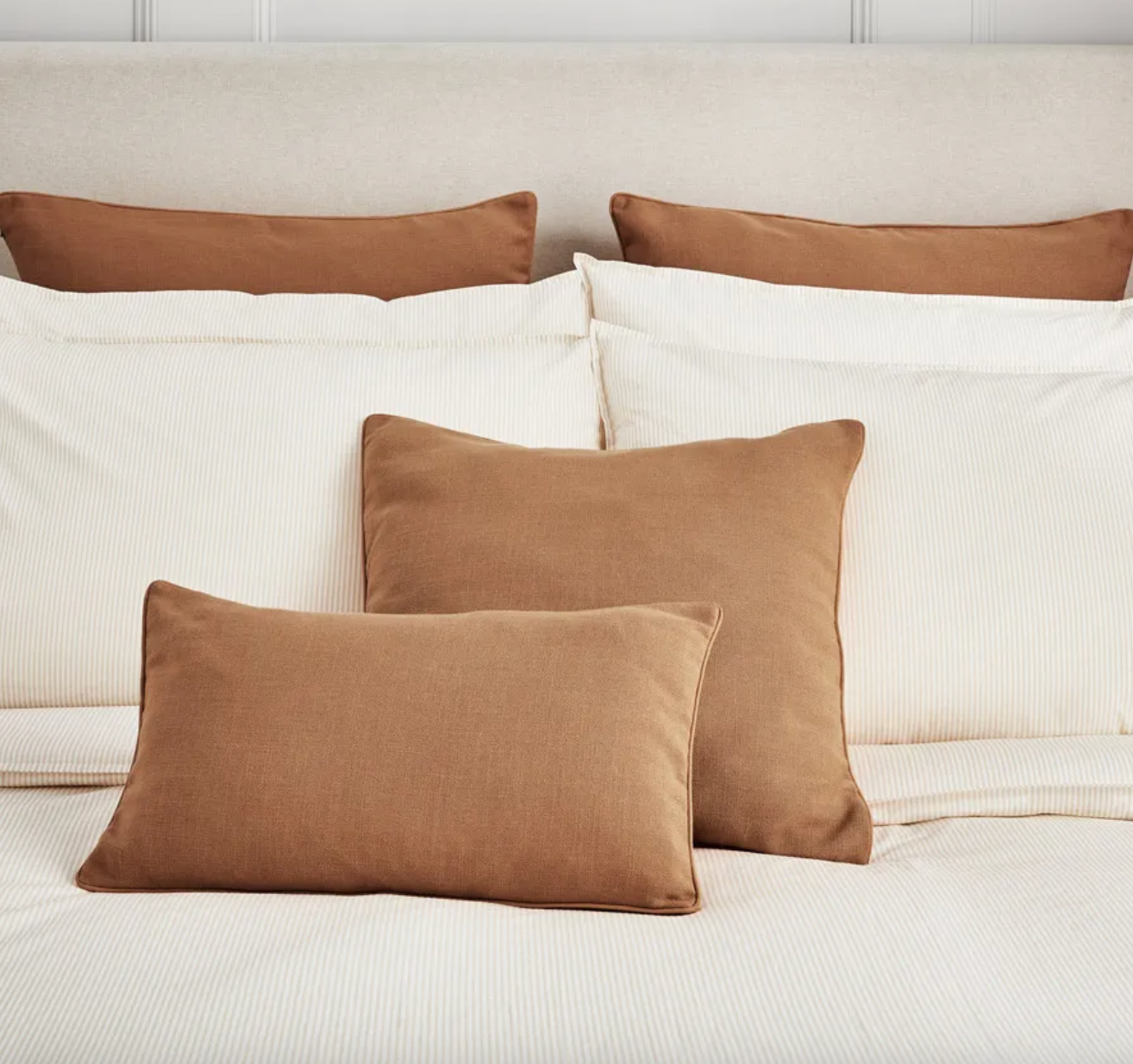 Linen Look Cushion Cover 30cm X 50cm - Tan