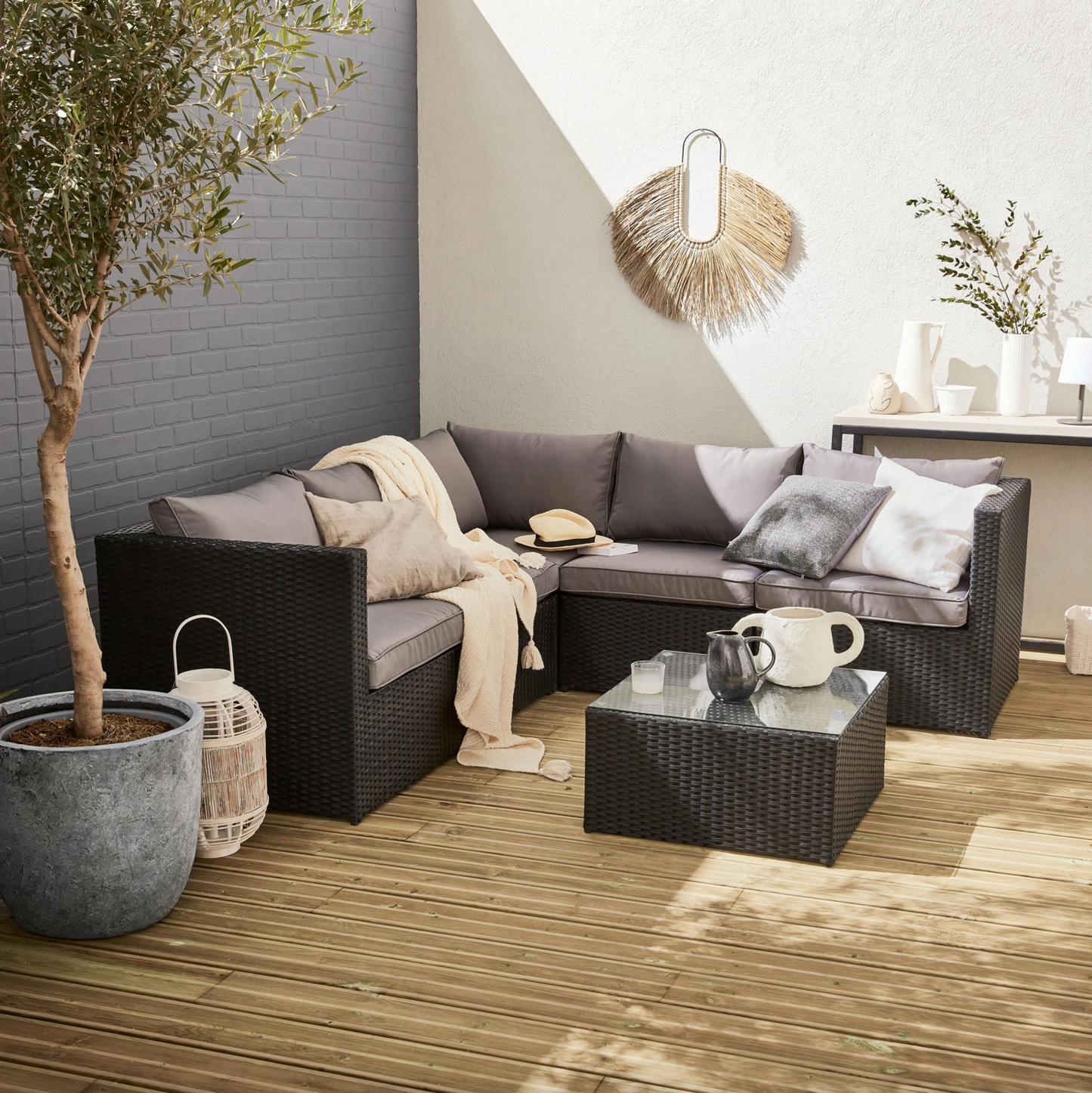 Siena 5 seater rattan garden sofa set