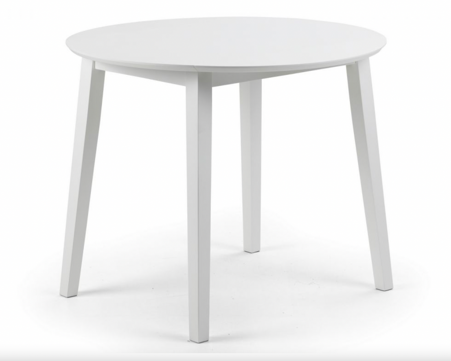 COAST WHITE DROPLEAF TABLE, 90x90x76cm