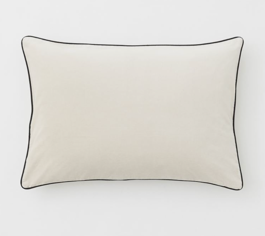 Cotton Velvet Cushion Cover, Light Beige 40x60