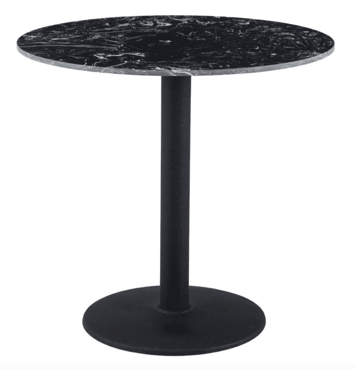 Mmilo New black round Dining table 80cm with black leg