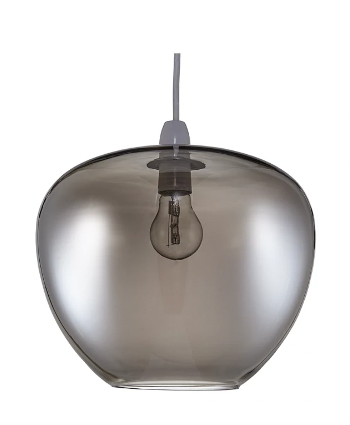 Wren Easy-to-Fit Ceiling Shade, Smoke, 25x28cm