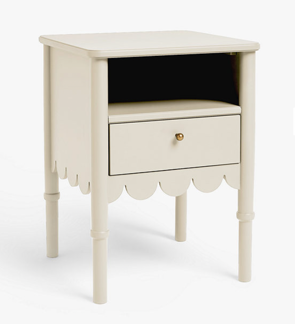 Hem 1 Drawer Bedside Table, Greige, 59x44x44cm
