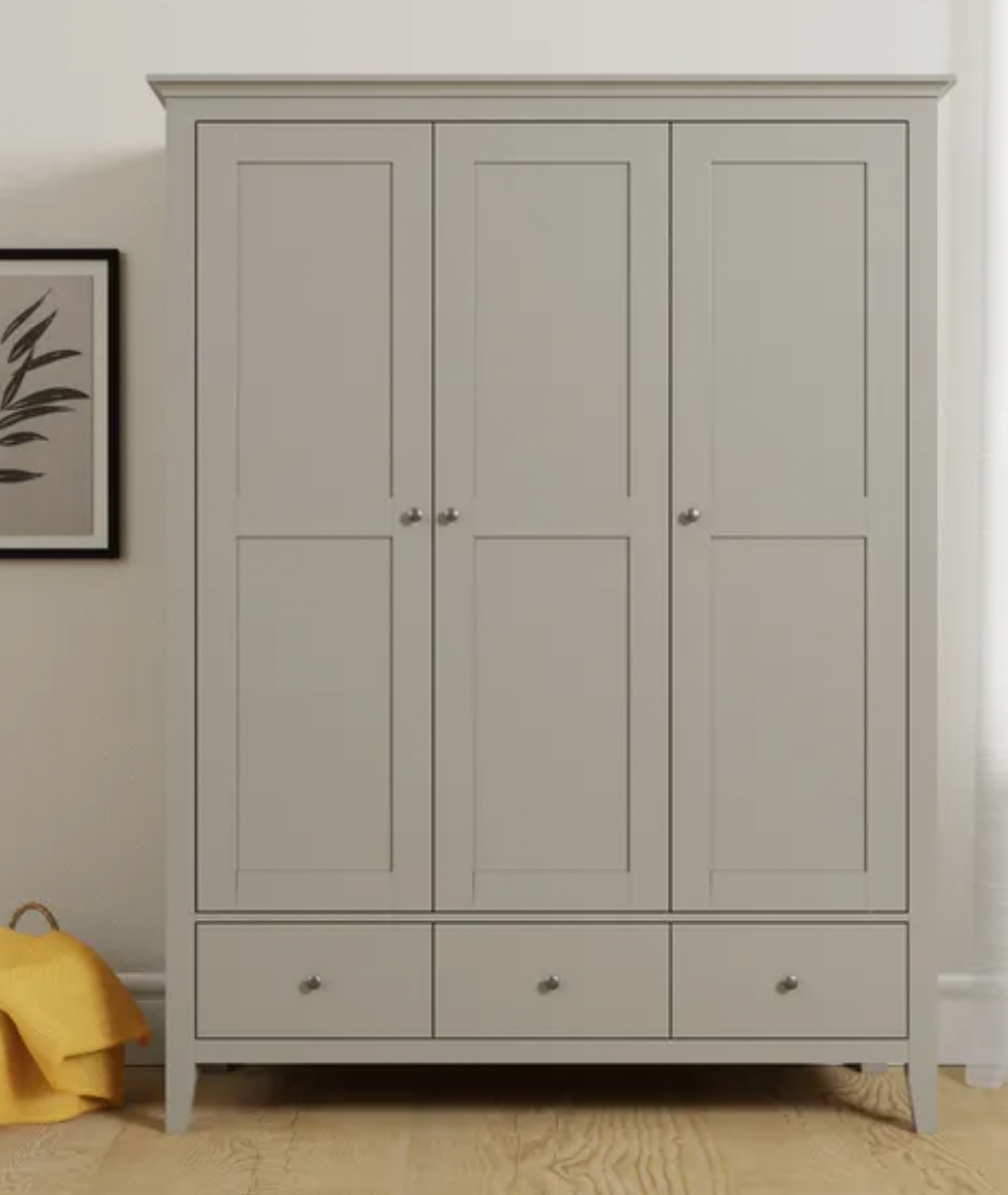 Lynton Triple Wardrobe, Natural, 181x138x56cm