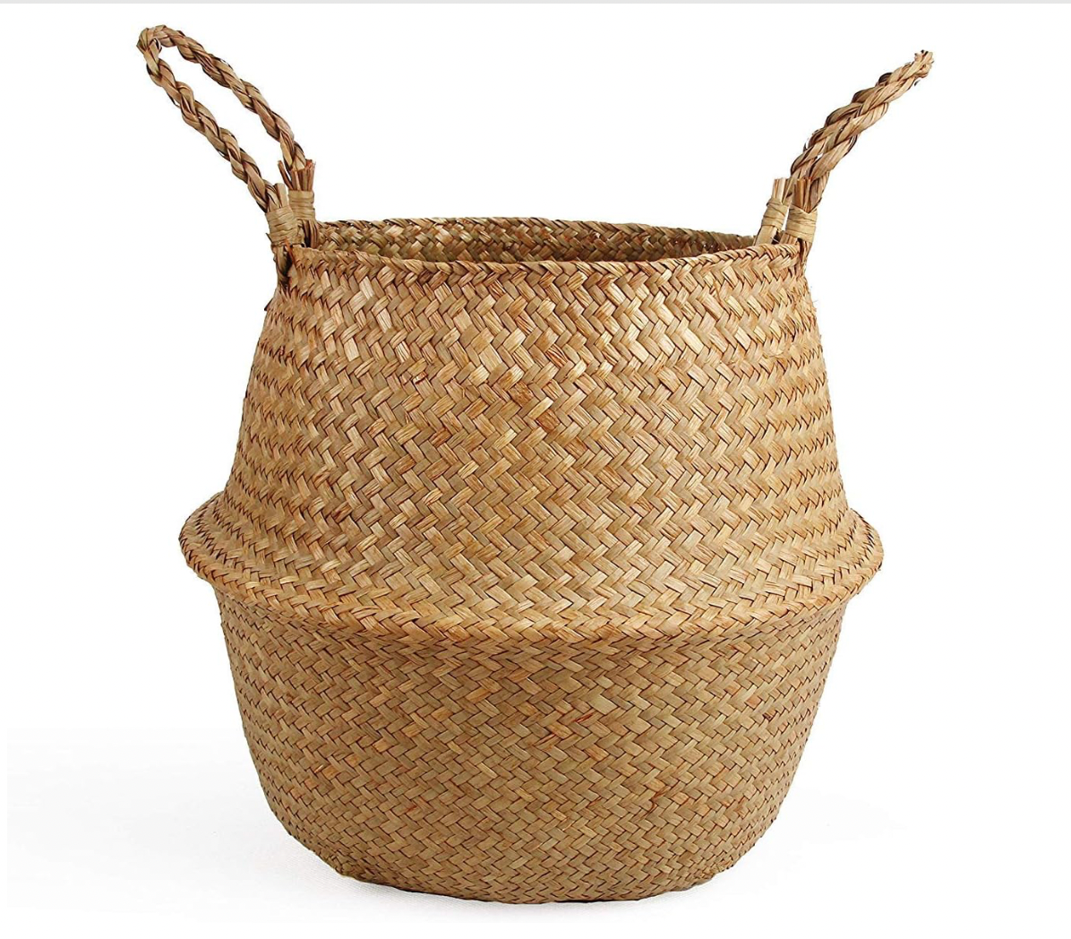 Woven Seagrass Belly Basket, Medium