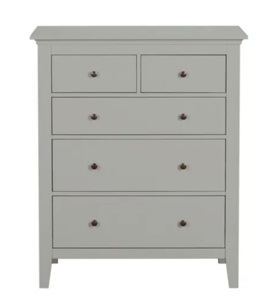Lynton 5 Drawer Chest Grey, 100x84x42cm