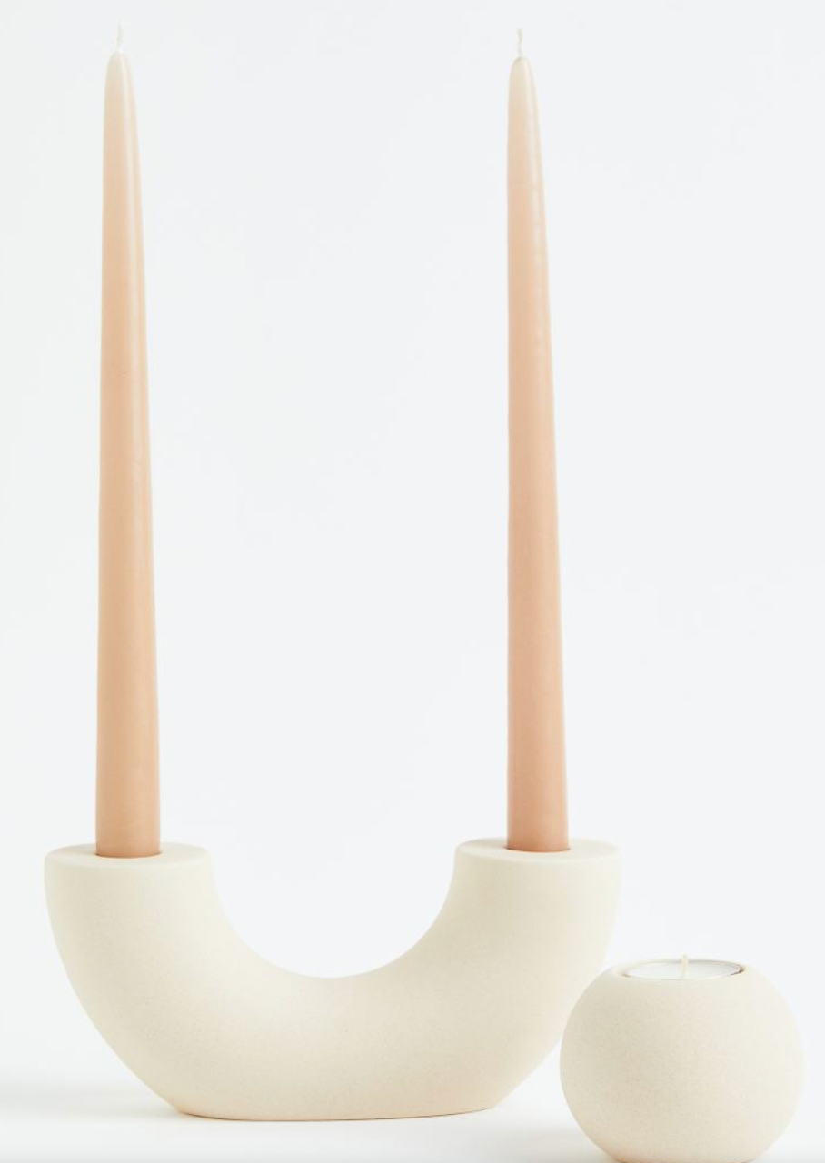 Stoneware tealight holder