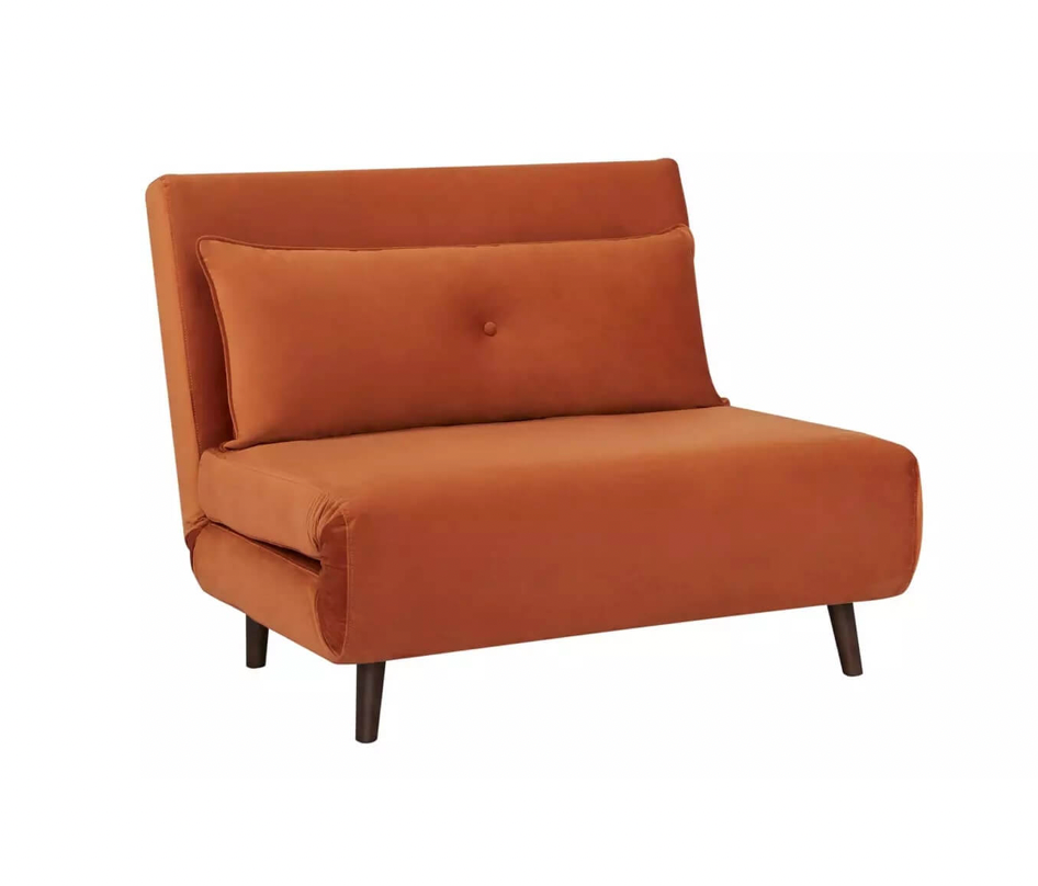 Habitat Roma Small Double Chairbed - Orange 101cm