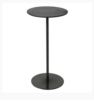 Black Round Pedestal Table, 25.5x0x50cm