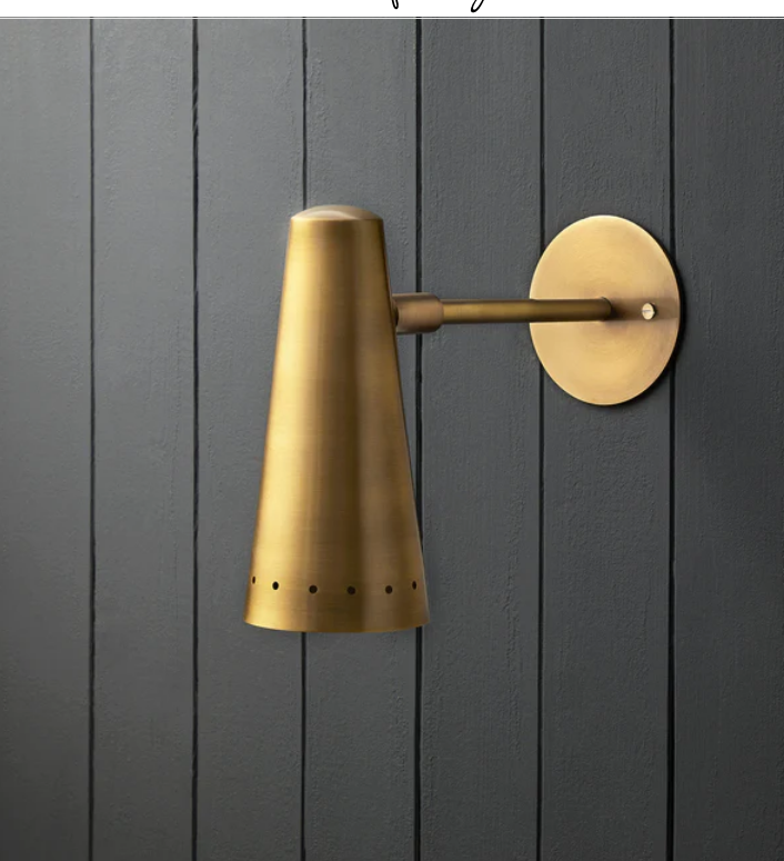 Vincent wall light in antique brass, 20x10cm
