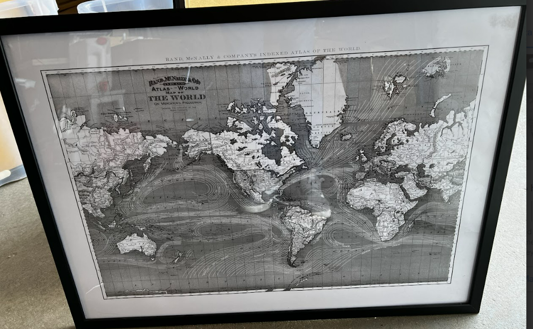 B&W THE WORLD, AFFISCH, 50 x 70cm, framed