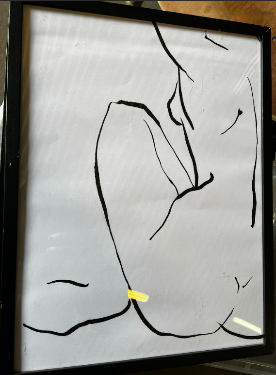BACK DRAWING, 30 x 40cm, framed