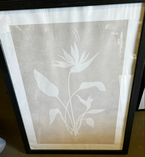 BEIGE SILHOUETTE NO1, 50 x 70cm, framed
