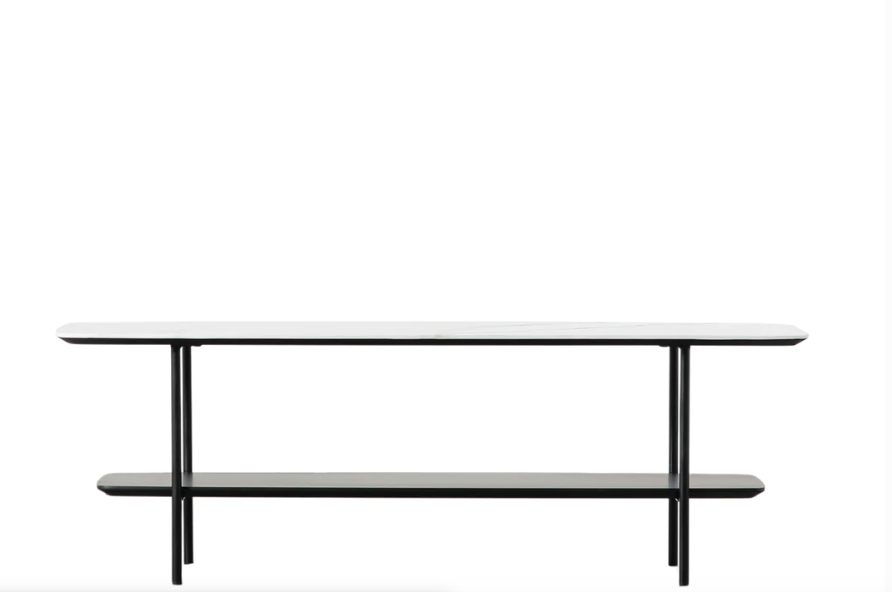Ludworth Coffee Table White Marble Large, 120x40x40cm