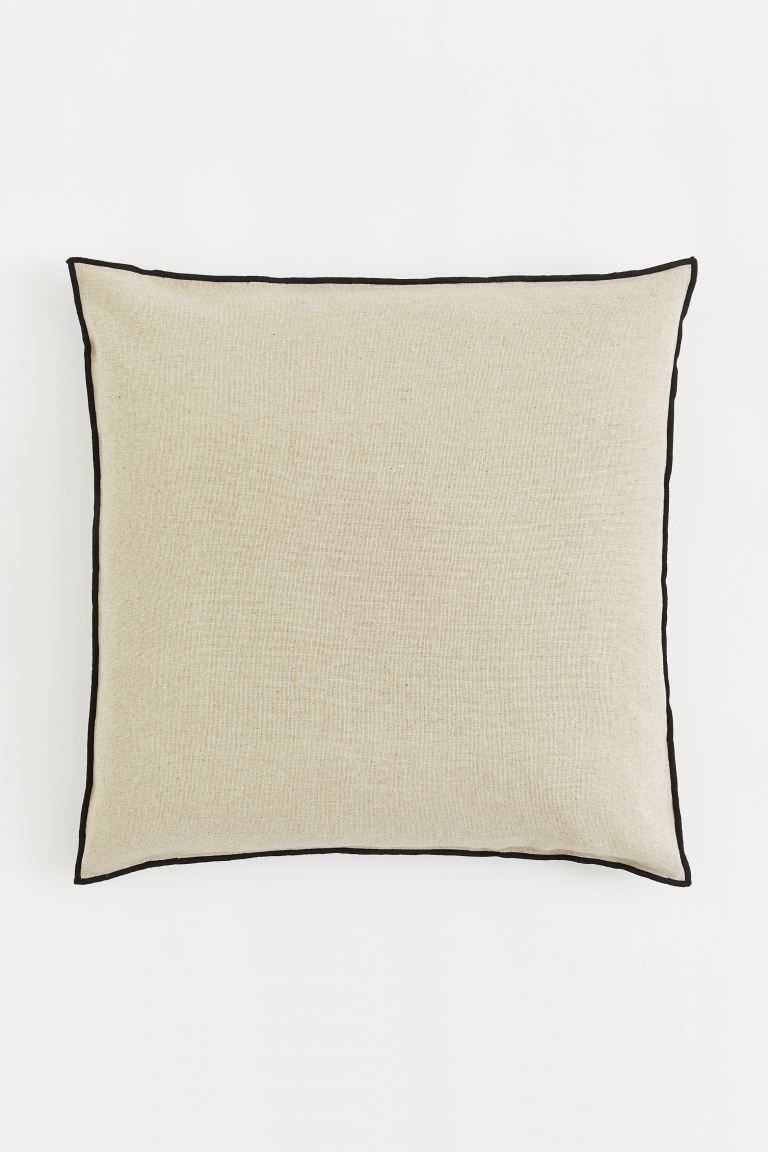 Linen-blend cushion cover