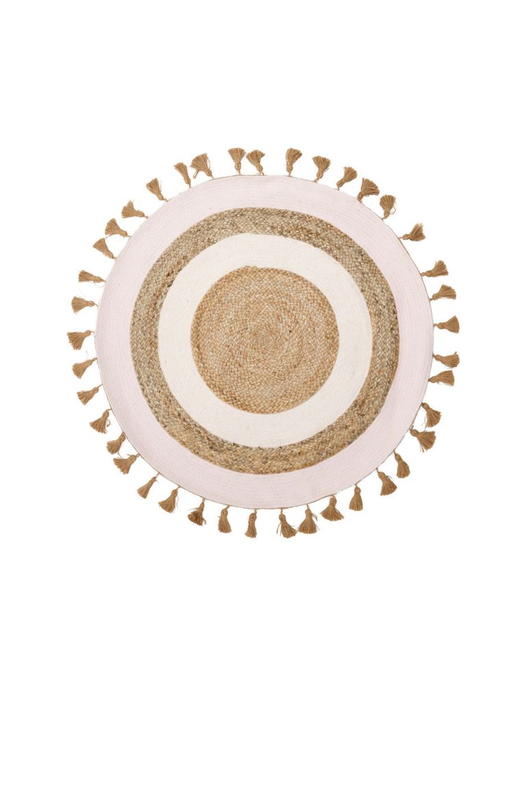 Kids Round Rug With Tassles, 100cm