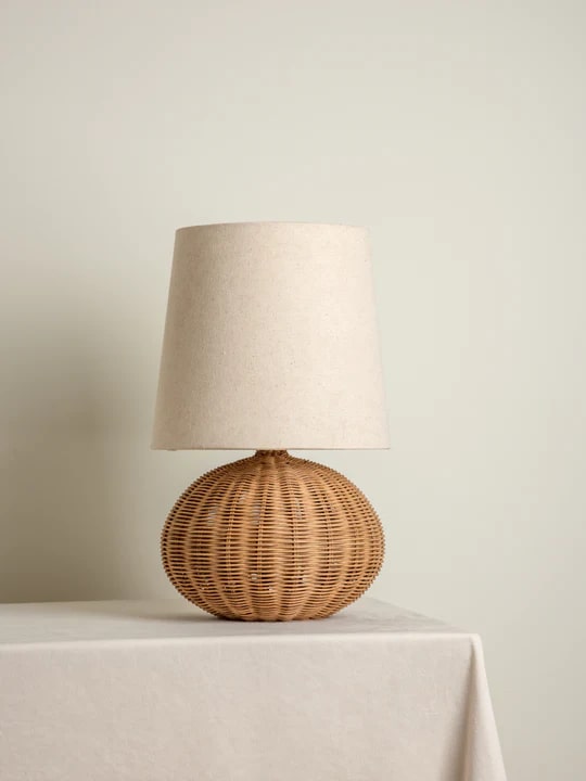 Sanvi Rattan Globe Table Lamp