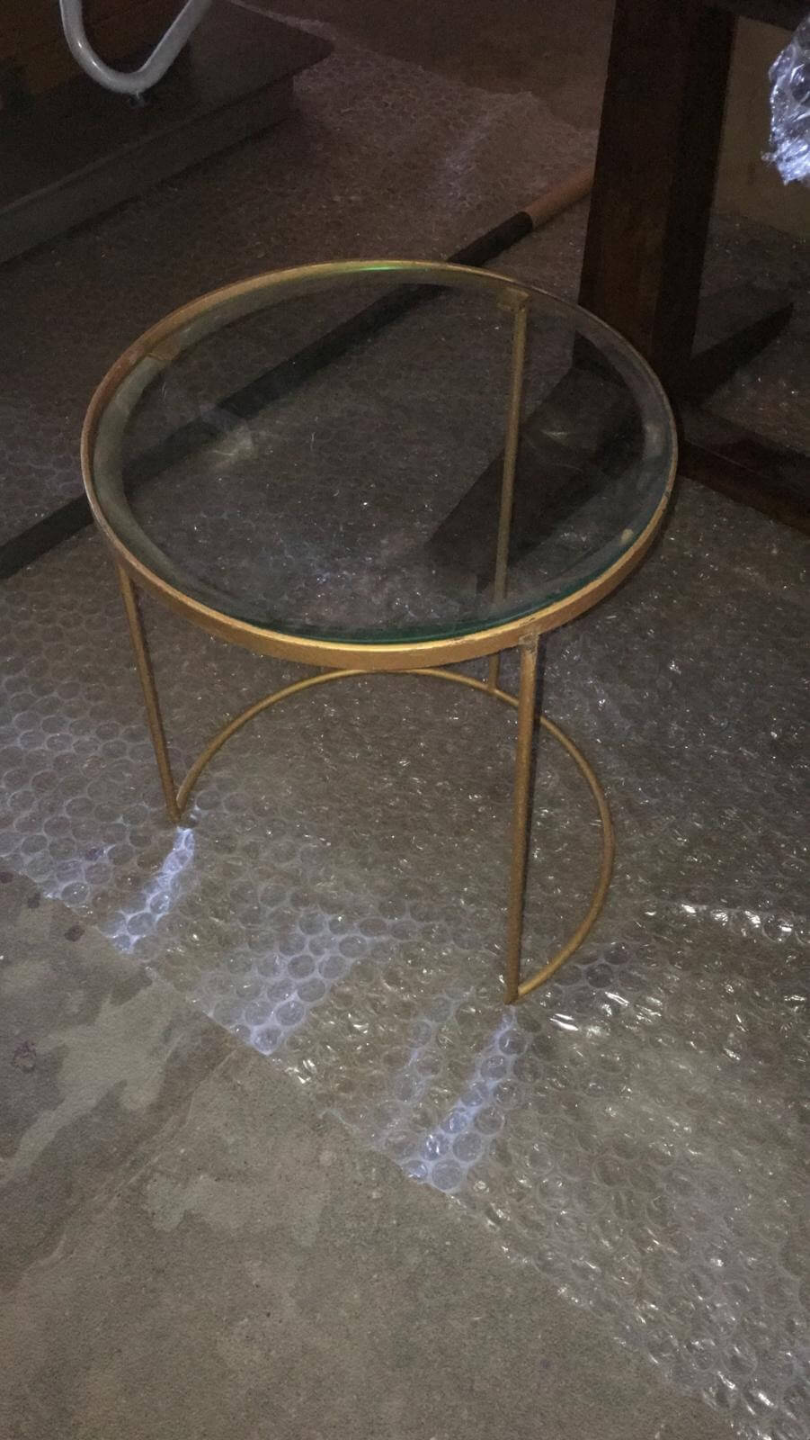 Brass Nesting Sidetable Set (2 pieces), 40x40x55cm