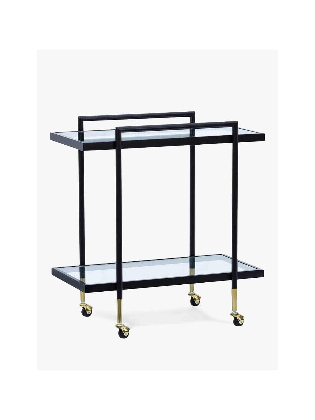 Swoon Cole Glass Bar Cart, 40.2x70x75.7cm