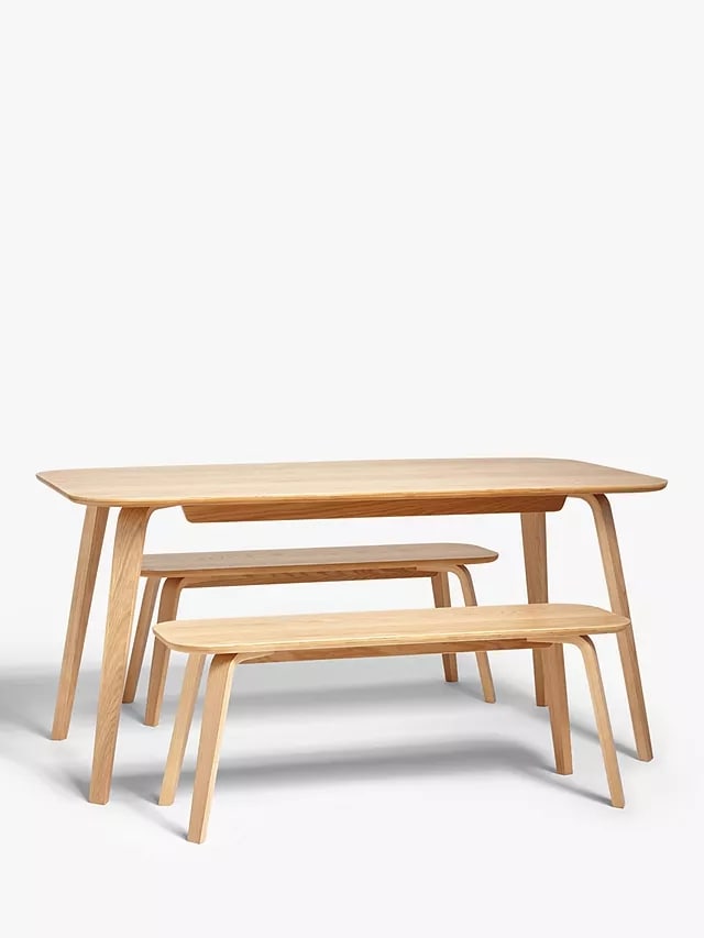 Anton 4 Seater Dining Table and 2 Seater Benches