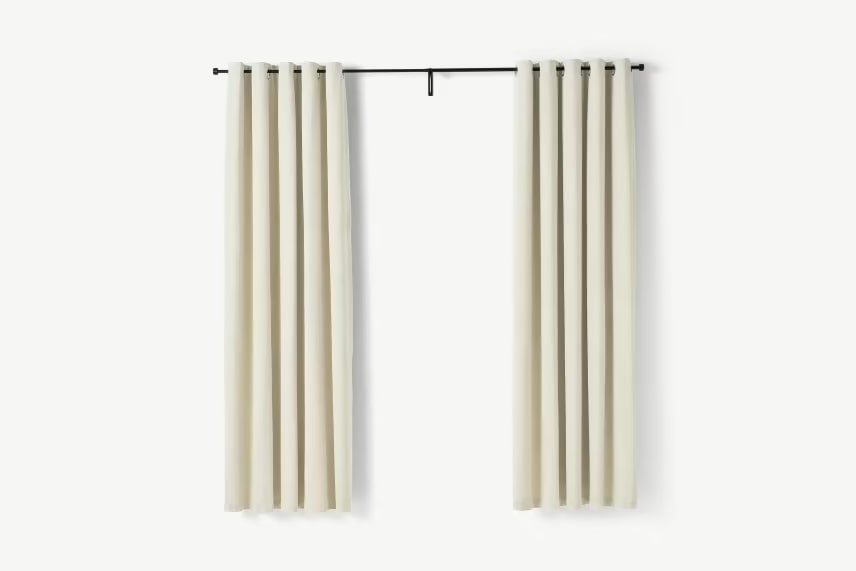 Julius Velvet Eyelet Lined Pair of Curtains