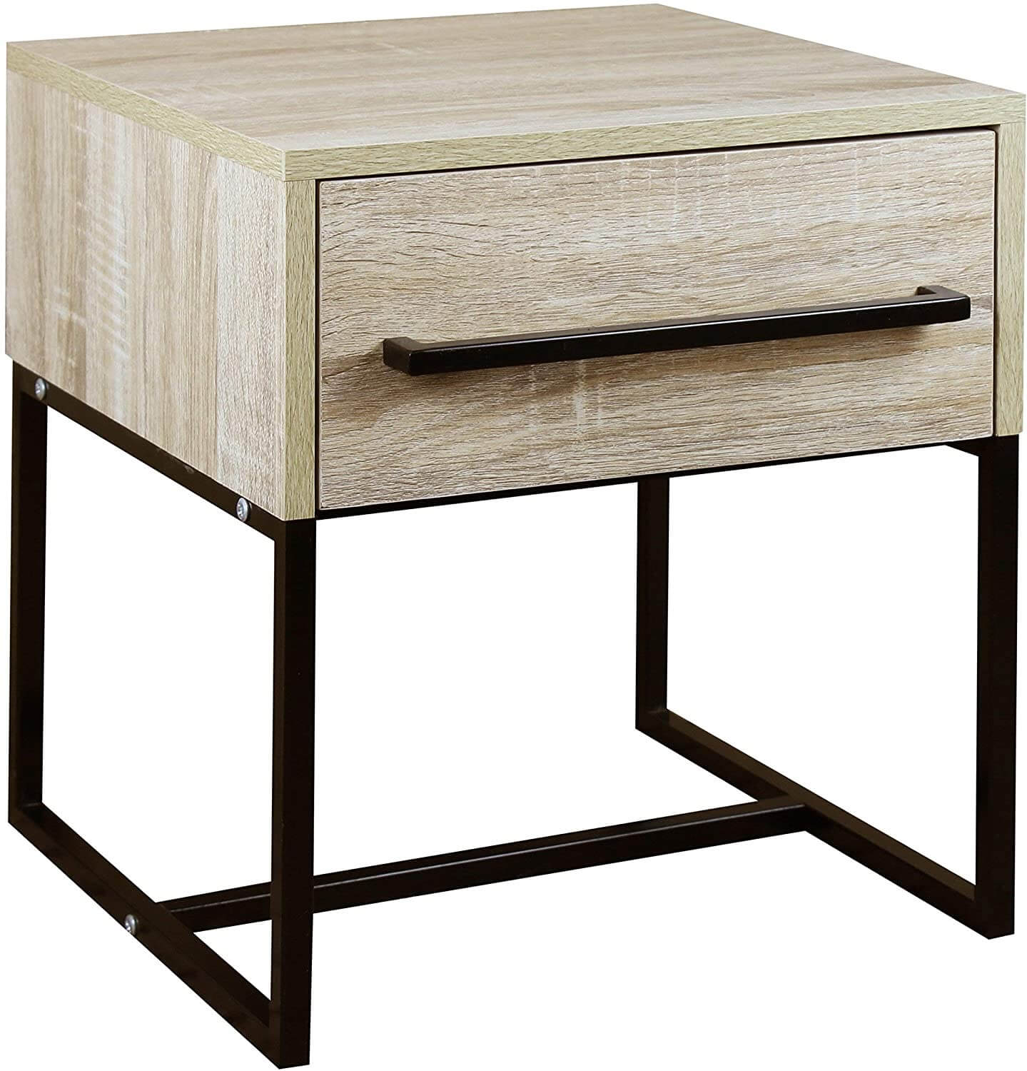 Birlea Conrad 1 Drawer Bedside, Silver Oak