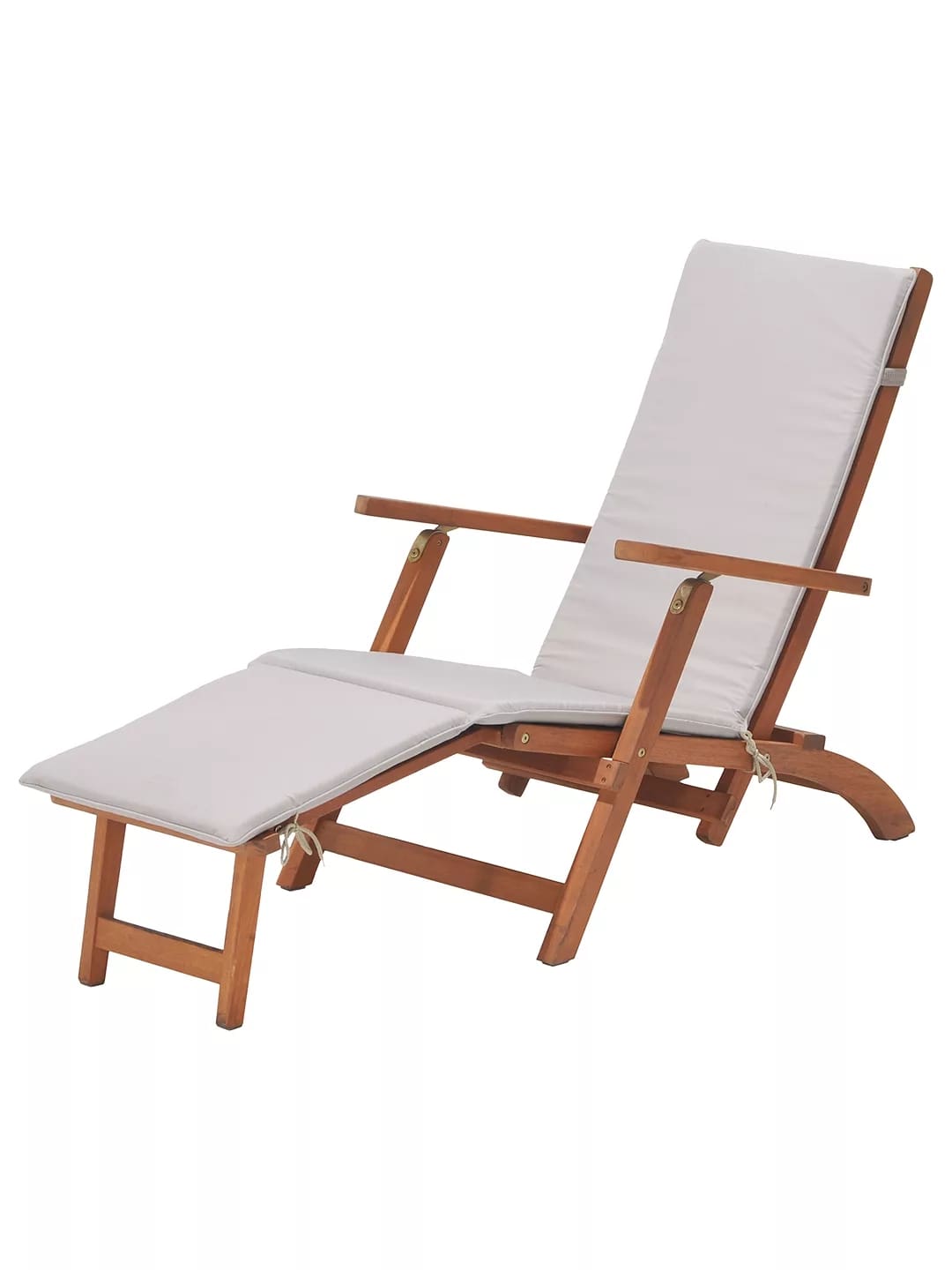 John Lewis Venice Steamer Chair With Cushion, 57.6x132.5x90.8cm