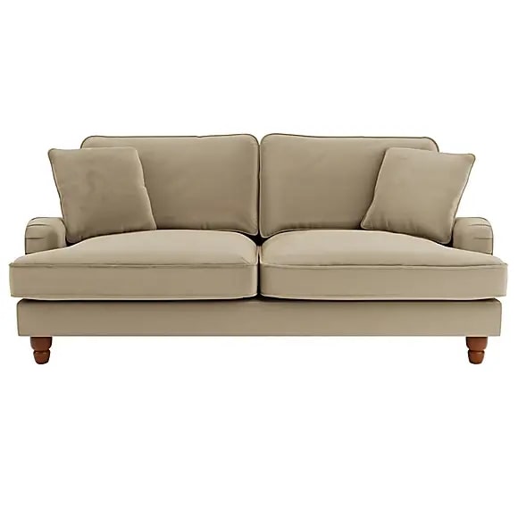 Dunelm Beatrice Velvet 3 Seater Sofa, 91x192x88cm