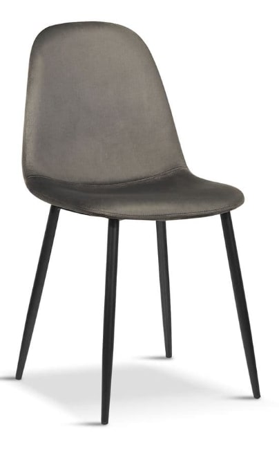 Ames Grey Velvet Upholstered Dining Chair