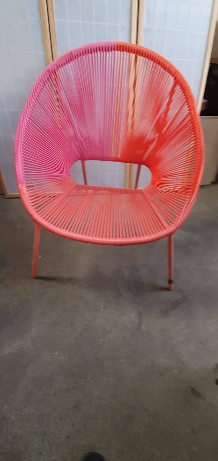 John Lewis Pink Woven Outdoor Chair