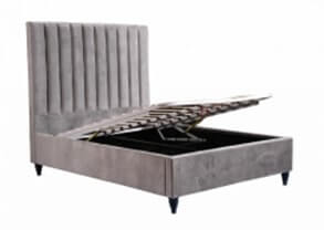 Bern Ottoman 5' Bed Frame Grey Paris 19